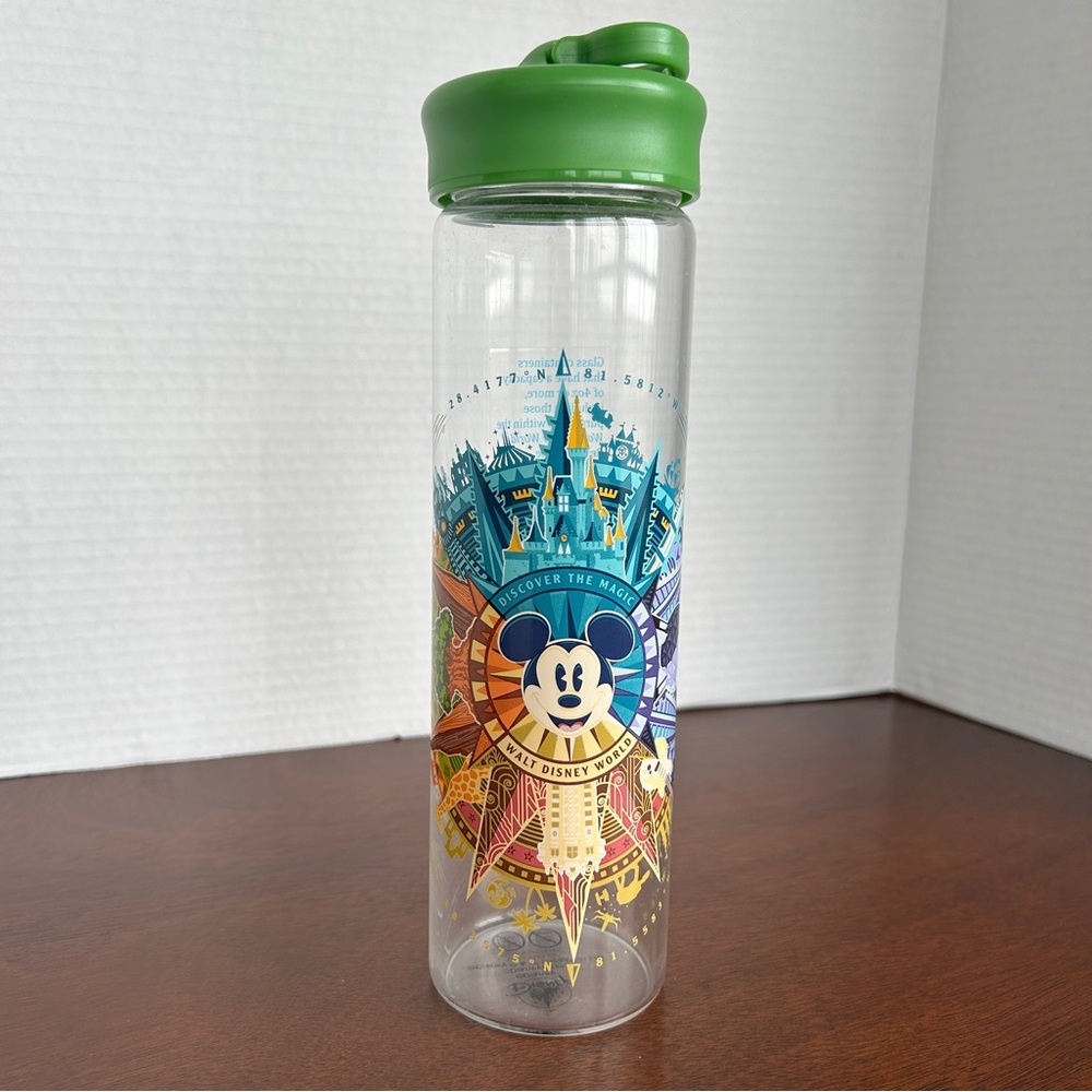 Walt Disney World Discover the Magic Four Parks Compass Glass? Water bottle